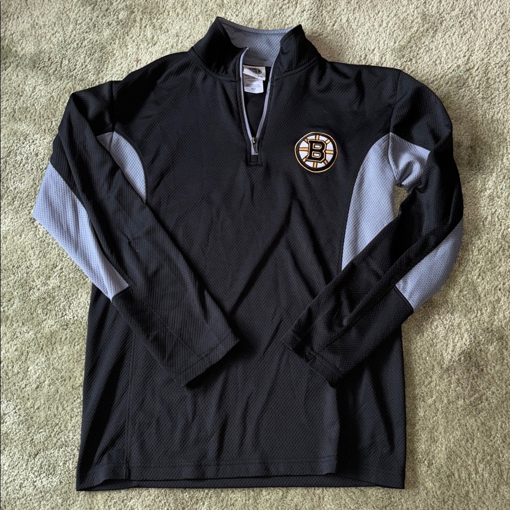 NHL Black and Gray Zip Pullover